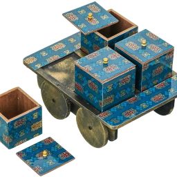 zencrafts Premium Handmade Enamel Coated Dry Fruit Container Jar Set With Lid Container Serving Set image 4