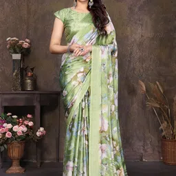 KALINI Floral Printed Tussar Saree-image-22