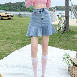 StyleCast Women Mid-Rise Tiered Denim Mini Skirt-picture-46