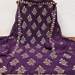 Rangtulika Ethnics Embroidered Unstitched Dress Material-picture-18