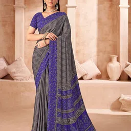 KALINI Poly Crepe Saree-image-37