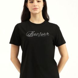 United Colors of Benetton Women Typography Printed Pure Cotton T-shirt-picture-17