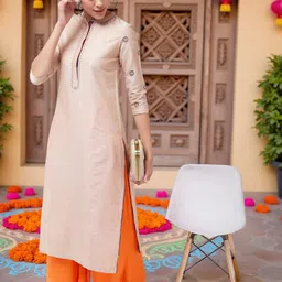 Pannkh Floral Embroidered Mandarin Collar Straight Kurta-picture-27