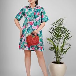 Sukshat Floral Print A-Line Mini Dress-image-95
