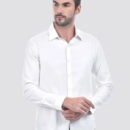 Numero Uno Men Classic Slim Fit Spread Collar Solid Cotton Casual Shirt-image-10