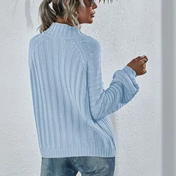 HERE&NOW Women Blue Sweaters-picture-5