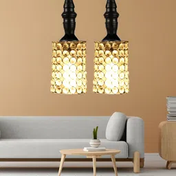 GAUVIK Black & Transparent Textured Ceiling Lamp image 3