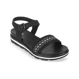 Mochi Textured Block Sandals with Laser Cuts image 5