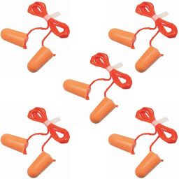 Ear Plugs Noise Reducing | For Meditation | During Study | While Travelling | Sleeping Ear Plug (Orange) (Pack of-5) Ear Plug-image-20