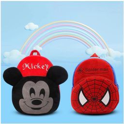Small 14 L Backpack School Backpack Mickey & Spiderman Cartoon Baby Boy/Girl Plush Bag (Pink 11L)-image-99