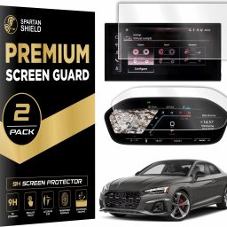 spartan shield Screen Guard for AUDI A4 || 2022-Running || 10.1 Inch Infotainment Touchscreen + Instrument Cluster Guard || Anti Scratch || Ultra Clear || AudiA4 Car Digital Display 2024 Accessory for Premium, Premium+ & Technology [Not Tempered Glass]-image-54