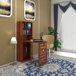 Sheesham Wood Office Study Table With Folding Table Top For Study Room/ Office | Solid Wood Multipurpose Table-24