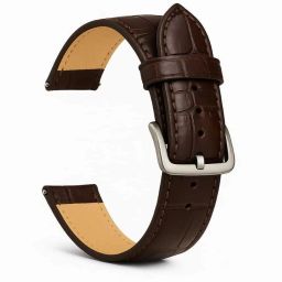 RStraps 20mm Croc Brown Genuine Leather Strap | Watch Belt for Men | Replacement Band 20 mm Genuine Leather Watch Strap-image-99