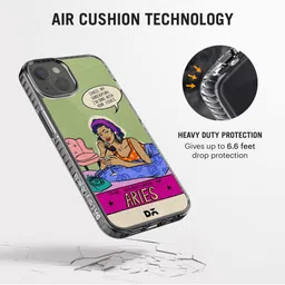 DailyObjects Green & Pink Aries iPhone Max 13 Case image 3
