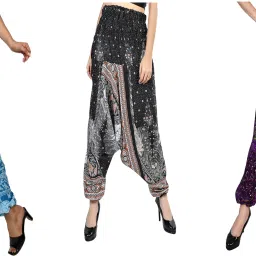 Printed Rayon Women Harem Pants-image-66