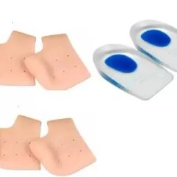 Silicon Heel Pads and Half Toe Pain Relief and Gel Heel Support 3 pairs Heel Support-image-57