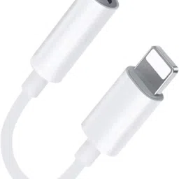 Hespa White Lightning to 3.5mm Jack Converter | Headphone AUX Adapter Phone Converter-40