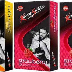 Mango And Strawberry 2 Flavoured Dotted Condom-picture-15