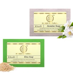 Khadi Natural Set of Jasmine & Khus Handmade Herbal Soaps-75
