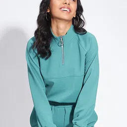 luyk Girls Winter Wonderland Mock Collar Cropped Pullover-picture-36