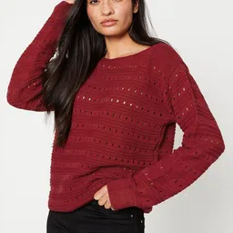 DOROTHY PERKINS Women Open-Knit Acrylic Pullover-image-15