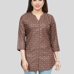 Saree Swarg Ethnic Motifs Printed Cotton Kurti-image-31