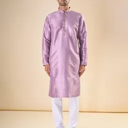 OUTLUK Men Regular Pure Silk Kurta with Pyjamas-picture-10