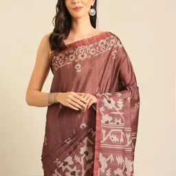 SANGAM PRINTS Geometric Printed Saree-image-18