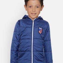GAME BEGINS Boys Blue Solid Hooded Padded Jacket-image-46