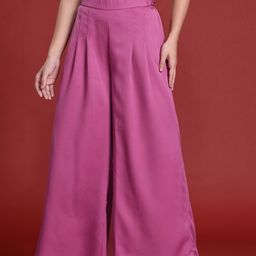 all about you Women Pleated Wide Leg Trousers-image-43
