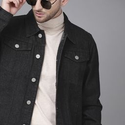 Roadster Men Black Solid Denim Jacket-image-41