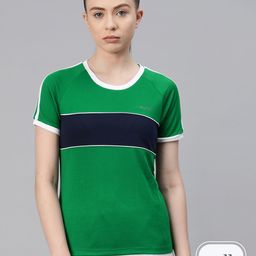 Alcis Women Striped Slim Fit T-shirt-44