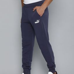 Puma Men Navy Blue ESS Logo TR cl Sustainable Sustainable Joggers-image-18
