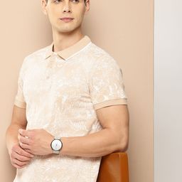 INVICTUS Tropical Printed Polo Collar Pure Cotton T-shirt-image-22