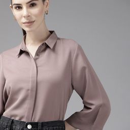 Roadster Women Mauve Casual Shirt-picture-54