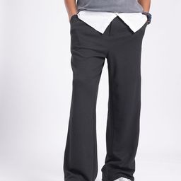 glitchez Men Soft Zone Textured Relaxed Fit Trousers-image-32