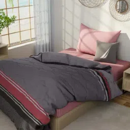 NAUTICA Hampton Grey & Pink Satin Cotton 210 TC Single Comforter-image-59