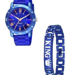 CSAMON Men Printed Formal Analogue Watch Comes With Bracelet - Aeviyon 1016 NEW PU K-image-79