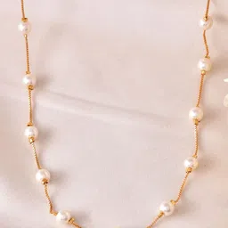 VOJ Stainless Steel Gold-Plated Pearls Beaded Chain-picture-24