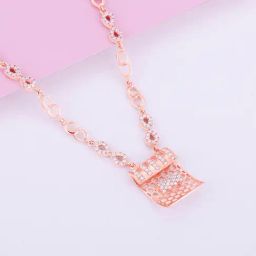 GIVA Love is Everywhere 92.5 Sterling Silver Endless Romance Rose Gold Necklace-image-41
