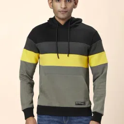 People by Pantaloons Multi Regular Fit Colour Block Hooded Sweatshirt-picture-39