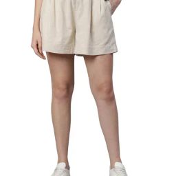 Global Republic Beige Cotton Regular Fit Shorts-image-93