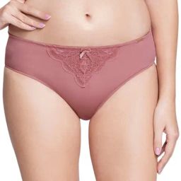 Amante Dusty Pink Lace Pattern Bikini Panty-image-6