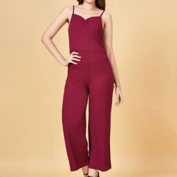 People by Pantaloons Maroon Sleeveless Jumpsuit-picture-26