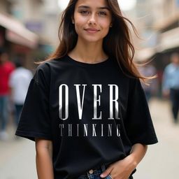 TOGS & TERRE Women Typography Printed Round Neck Cotton Oversized T-shirt-picture-43