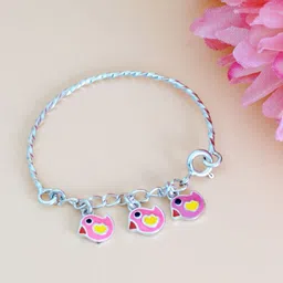 Tuanz Silver Jewelry Kids Set Of 2 Rhodium-Plated 925 Silver Bangle-Style Bracelets-5