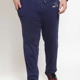 Melon by PlusS Cobalt Blue Cotton Regular Fit Plus Size Trackpants-picture-19
