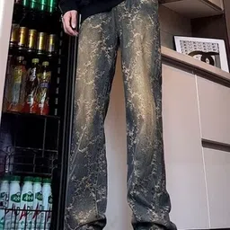 KPOP Men Printed Urban Slim Slim Fit Trousers-image-26