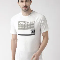 Alcis Men White Printed Round Neck T-shirt-image-27