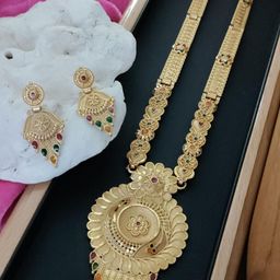 niva fashion Gold-Plated Brass Necklace & Earrings-image-58